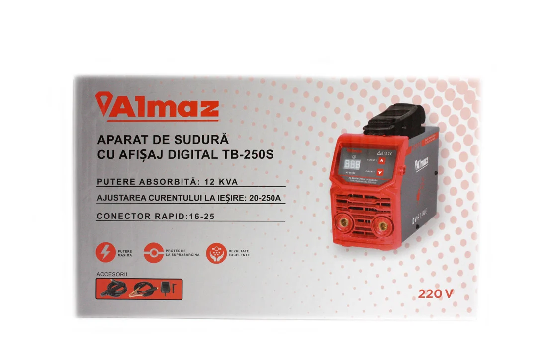 Aparat sudura , Invertor, 20-180 A, electrozi 1.6 - 5.0 mm, Almaz TB250S 250AH (AZ-ES006) [14]
