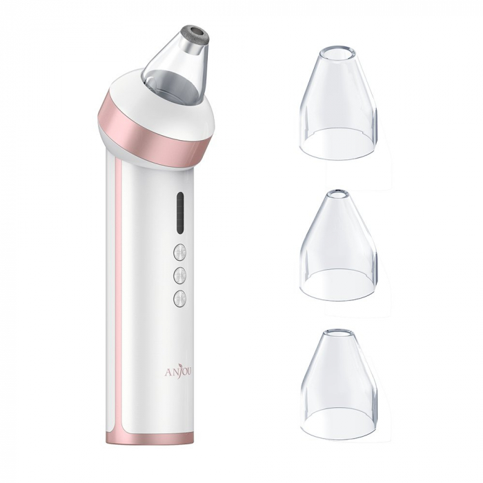Aparat vacuum multifunctional Anjou AJ-PCA015 Indepartare Puncte Negre, Anti Acnee, Aspirator cosuri, Curatare pori, 4 capete detasabile [1]