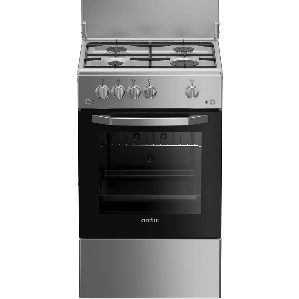 Aragaz ARCTIC, 4 arzatoare, Gaz, L 50 cm, argintiu, AGM5501FLS [1]