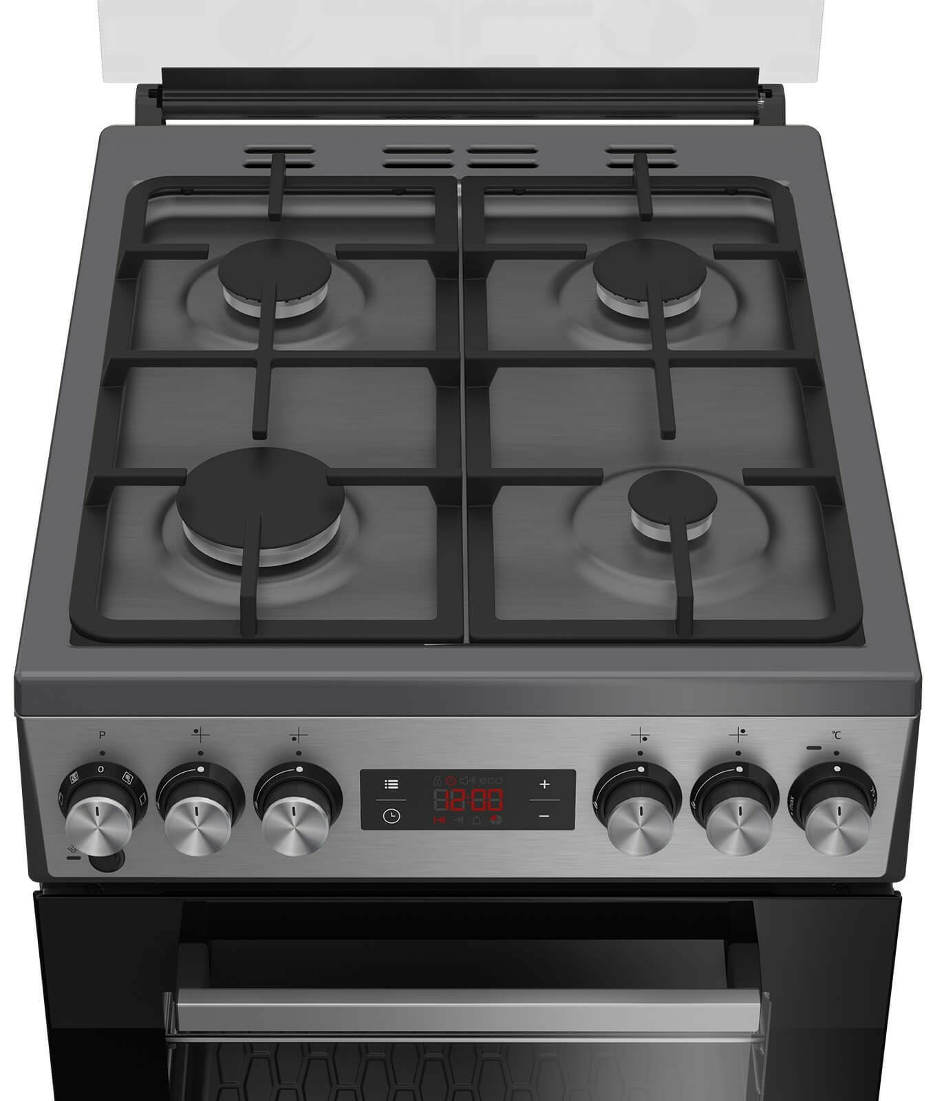 Aragaz Beko, Mixt, 4 arzatoare, 3D cooking, Cuptor electric, FSM52331TXDS [4]