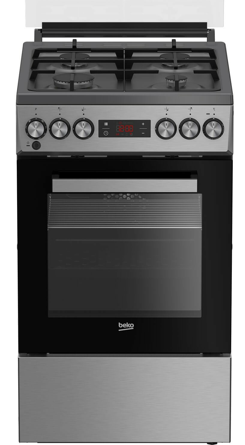 Aragaz Beko, Mixt, 4 arzatoare, 3D cooking, Cuptor electric, FSM52331TXDS [1]