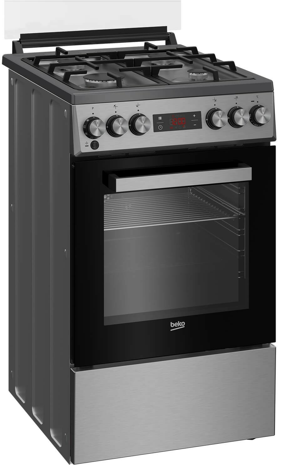 Aragaz Beko, Mixt, 4 arzatoare, 3D cooking, Cuptor electric, FSM52331TXDS [3]