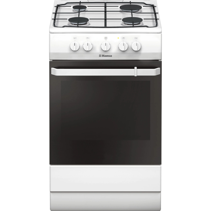 Aragaz cu gaz Hansa FCGW510009, 50 cm, 4 arzatoare, 1 functie, siguranta, capac email, 56 L, clasa A, alb [2]