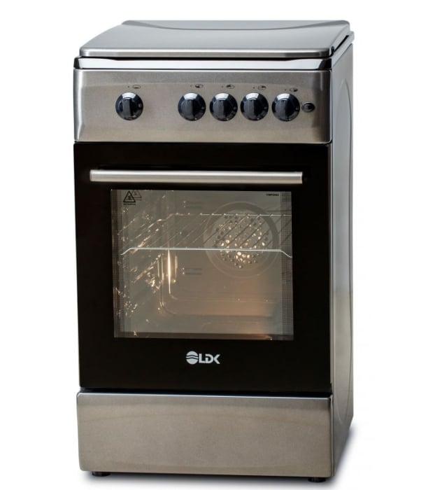 Aragaz LDK 5060 A Shiny Grey RMV, Gaz, 4 Arzatoare, Siguranta, Aprindere electrica, Capac metalic, 50 x 60 cm, Gri [3]