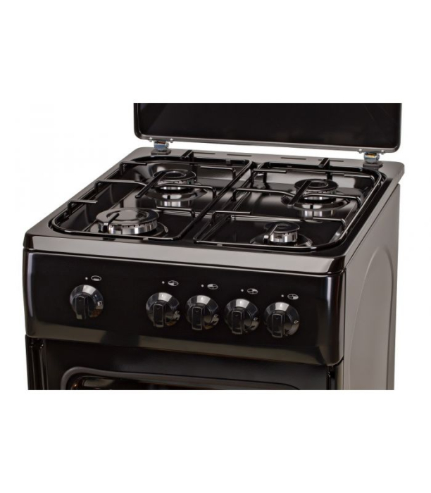 Aragaz LDK 5060 Black RMV NG, 4 arzatoare, Capac metalic, Siguranta, 50 x 60 cm, Negru [5]