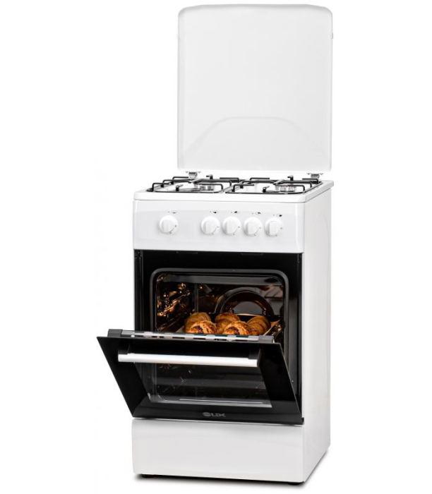 Aragaz LDK 5060 WH RMV NG, Gaz, 4 Arzatoare, Siguranta, Capac metalic, Alb [4]