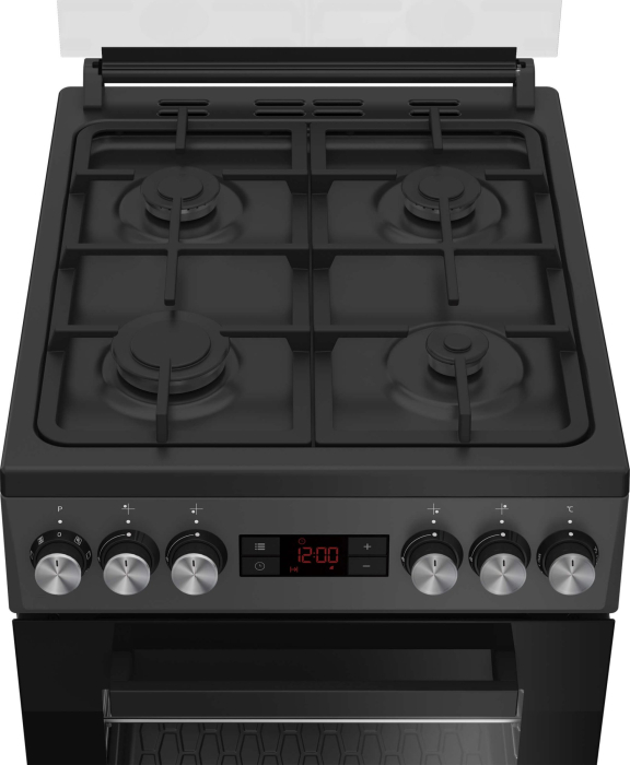 Aragaz mixt Beko FSM52330NAO, 4 arzatoare, 8 functii, Clasa A, Antracit [4]