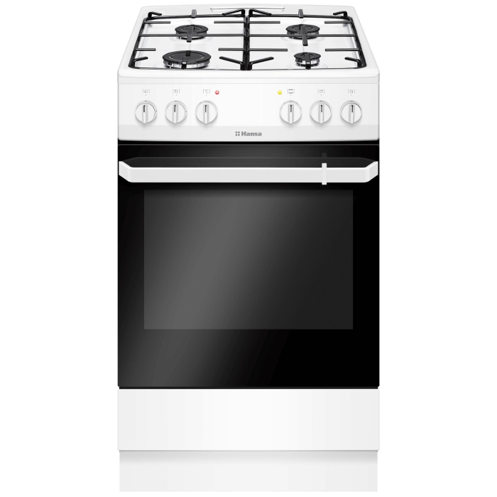 Aragaz mixt Hansa FCMW56069, Cuptor electric, 67 L, clasa A, plita gaz, 4 arzatoare, Alb [1]