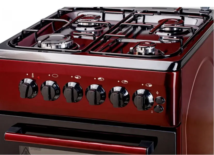 Aragaz mixt LDK 5060 ECAI BORDO RMV NG, Gaz, 4 Arzatoare, Aprindere electrica, Cuptor electric, 46 L, 60 cm, Bordo [4]