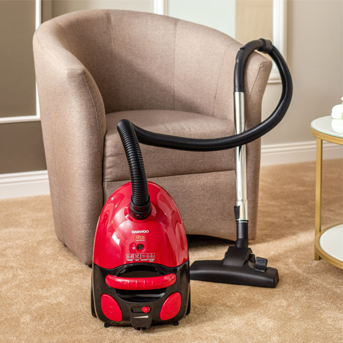 Aspirator Daewoo cu sac de hartie RC-230R-3, 700 W, capacitate sac 2 litri, cotrol putere variabil, tub telescopic, furtun rotativ 360 grade, Rosu [7]