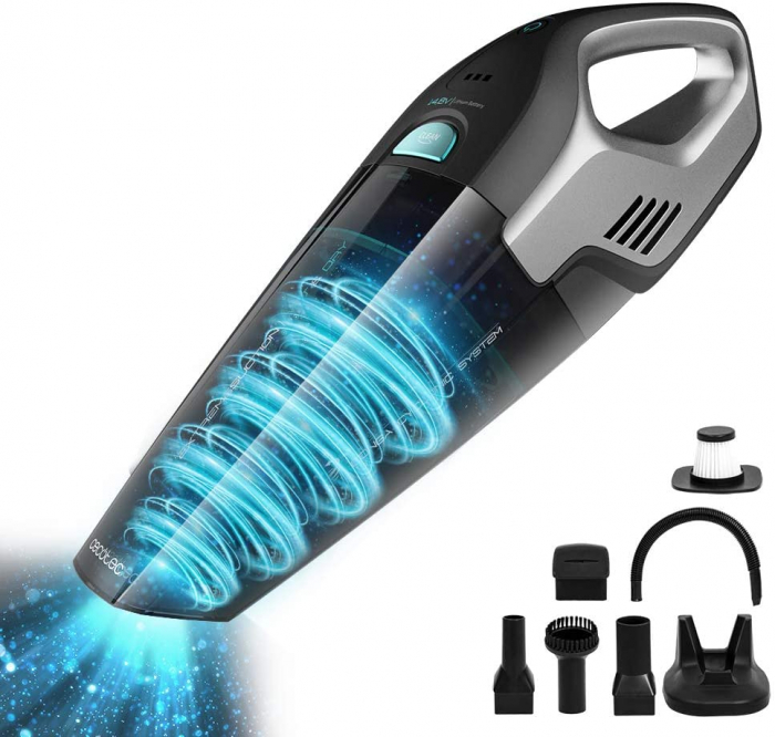Aspirator de mana Cecotec Conga Immortal ExtremeSuction 14,8 V, 2200 mAh, 0.5l, Autonomie 20 minute, Aspirare uscata si umeda [1]