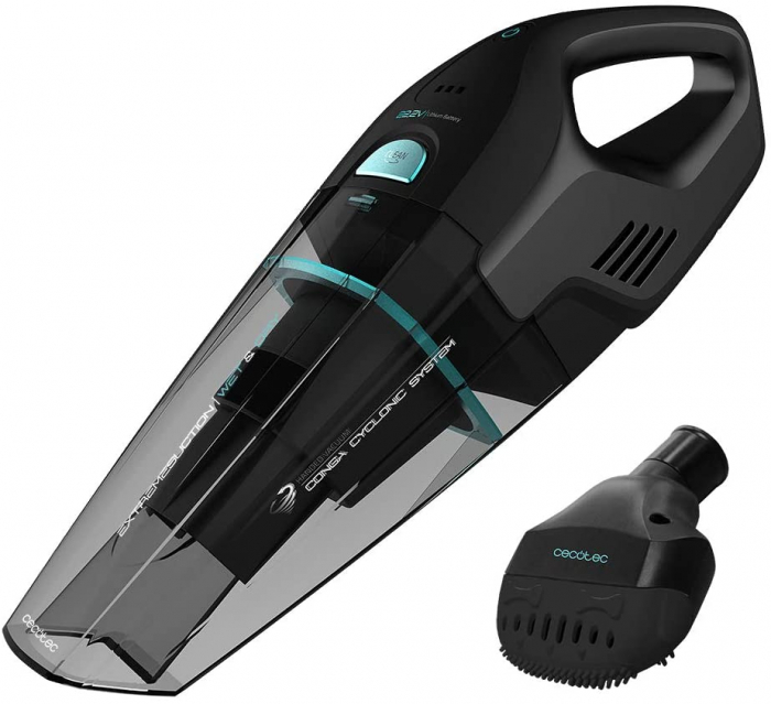 Aspirator de mana  Cecotec Conga Immortal ExtremeSuction 22,2V Animal Hand, aspira si aranjeaza parul de animal, baterie Li-Ion, reincarcabil, 25 min autonomie, negru [1]