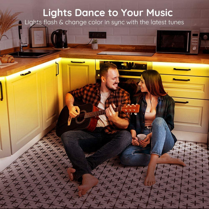 Banda LED Govee H6141 RGB, Sincronizare Muzica, Wifi si Bluetooth, 5m, Telecomanda, Alexa , Google Asistant [3]