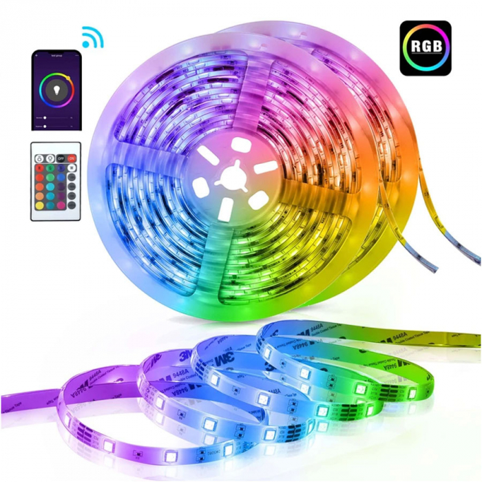 Banda LED Teckin SL07, 10M RGB, Sincronizare Muzica, Smart, Wifi, Smart Life, Telecomanda, Alexa, Google Assistant [4]