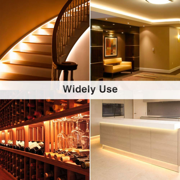 Banda LED Ustellar 12m, 720 Leduri, Senzor de miscare, Lumina alb calda, Dimmer, 3000K [5]