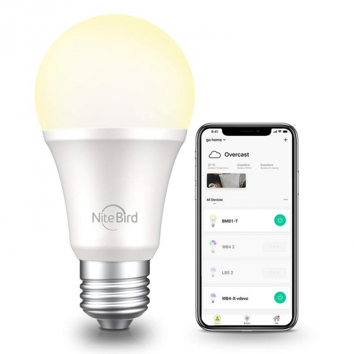 Bec Inteligent LED NiteBird WB4, 8W, 800lm, 2700K, E27 [5]