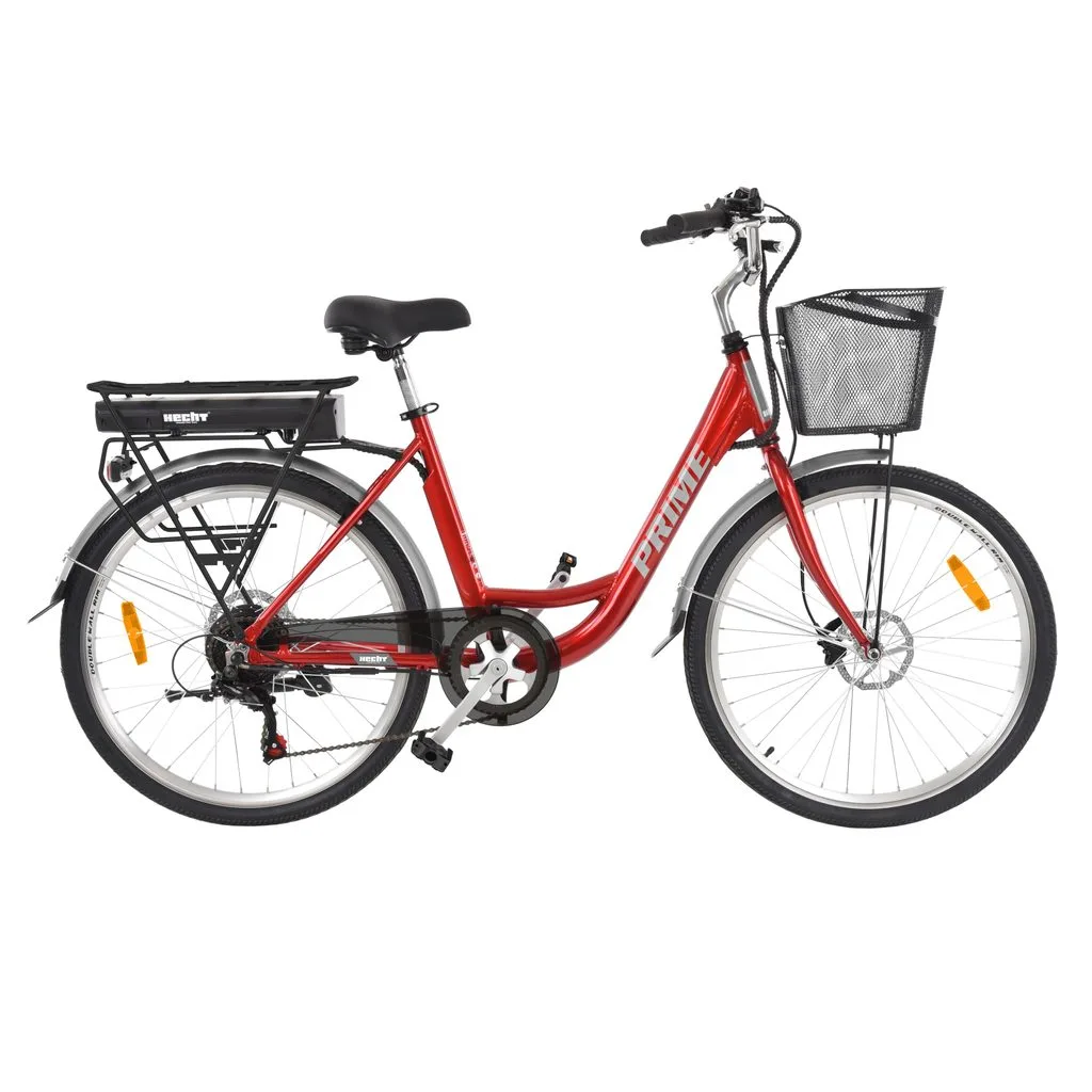 Bicicleta electrică viteza max 25 km/h, autonomie 85 km HECHT PRIME RED [1]