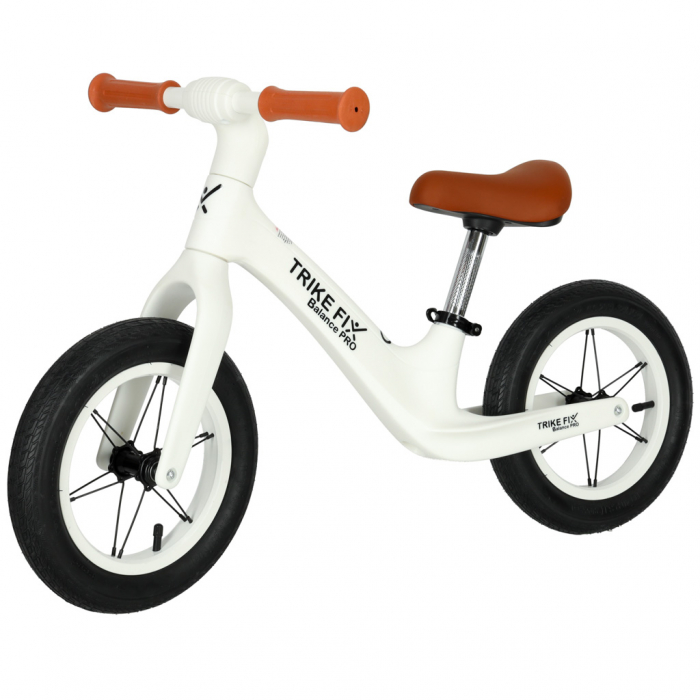 Bicicleta fara pedale Balance PRO 86x39x54 cm, cadru otel, roti gonflabile 30 cm, reglabila, alb [1]