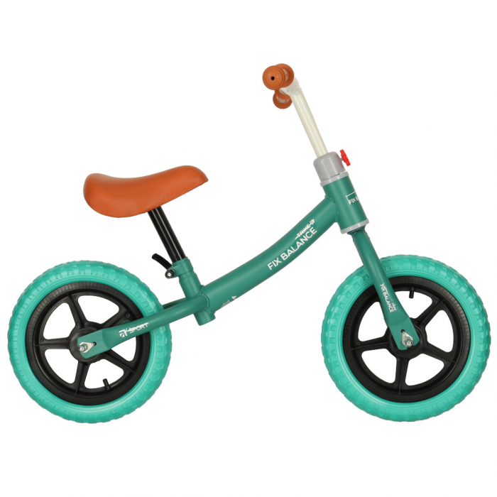 Bicicleta fara pedale pentru copii 80x40x57 cm, reglabila, roti din spuma, 1.8 kg, turcoaz [5]