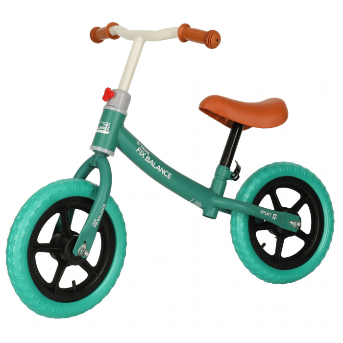 Bicicleta fara pedale pentru copii 80x40x57 cm, reglabila, roti din spuma, 1.8 kg, turcoaz [1]