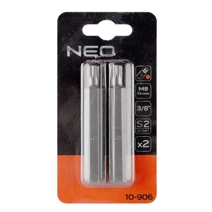 Bit tip "spline" M8x75mm, S2- 2 buc 10-906 NEO [2]