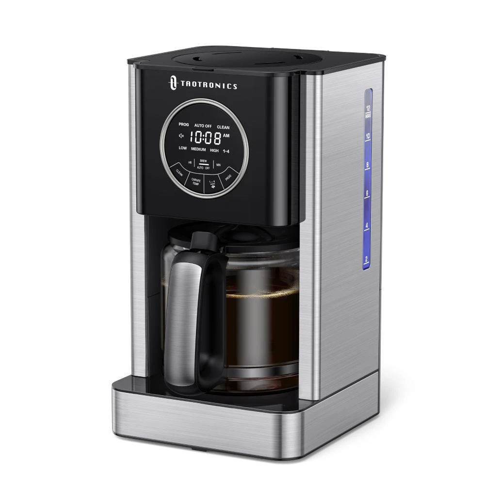 Cafetiera cu Filtru TaoTronics TT-CM001, 1000W, 1.8 L, Control Touch, Cana Sticla, Timmer Programabil, Program 24 ore [1]