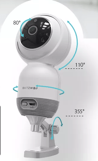 Camera de supraveghere IP- WI FI 1080P, Detectare micare, Infrarosu, 2Mp, Rotire [3]