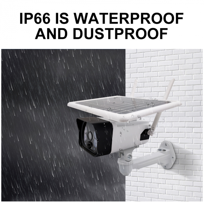 Camera de supraveghere WIFi cu panou solar Rovo SN-P5, 1080P HD,CCTV,  Night Vision, Senzori miscare, Alexa, Google Home, Tuya [3]
