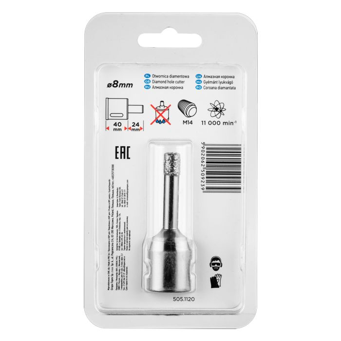 Carota diamantata 10mm, filet M14 GRAPHITE  55H302 [4]