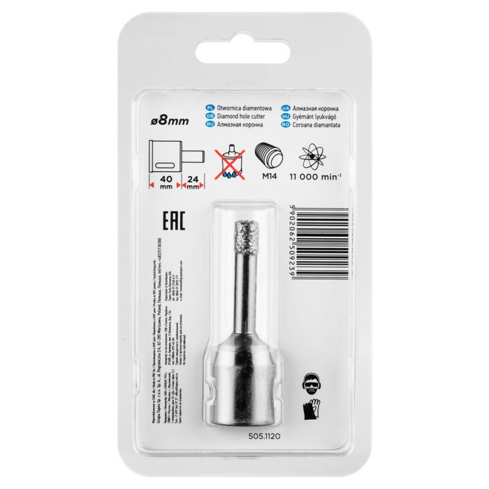 Carota diamantata 8mm, filet M14 55H301 GRAPHITE [4]