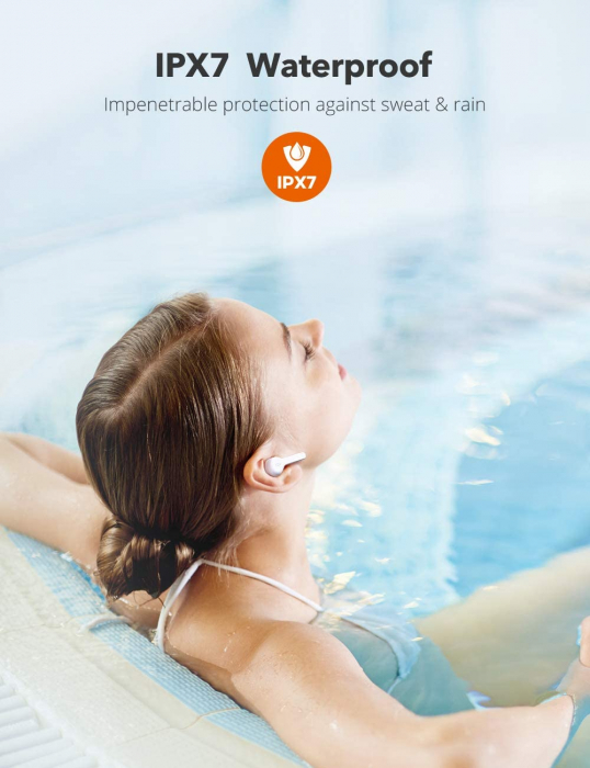 Casti audio In-Ear Taotronics TT-BH53 SoundLiberty , True Wireless, Bluetooth 5.0, TWS - Alb [5]