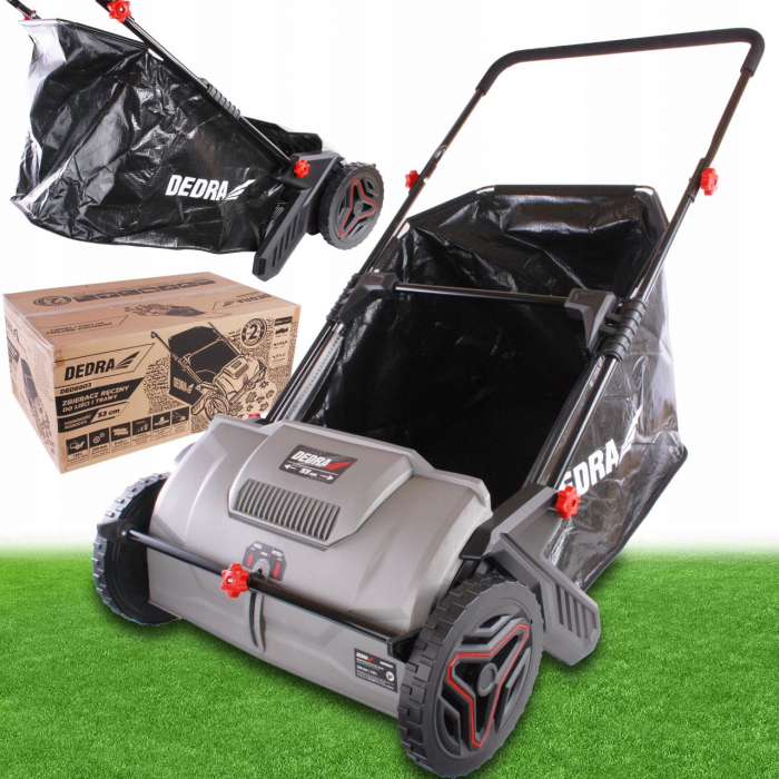 Colector frunze si iarba 530 mm, mecanism manual, maner reglabil, 8 perii, 100 L, DEDRA DED8803 [9]
