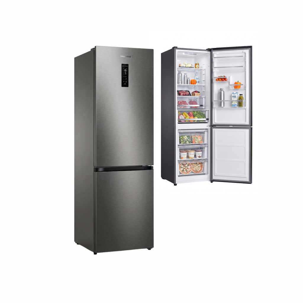 Combina frigorifica Total No Frost Daewoo DNF-344ESX, volum net 344 litri , clasa E, Inverter, display pe usa, Inox [3]