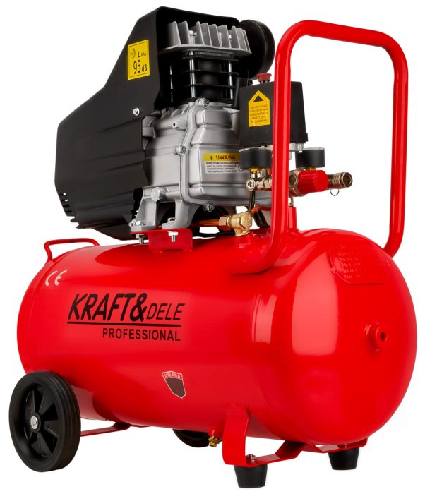 Compresor 50 l, 8 bar, 3,8 CP / 2,8 kW, 206 l/min, Kraft&Dele KD401 [30]