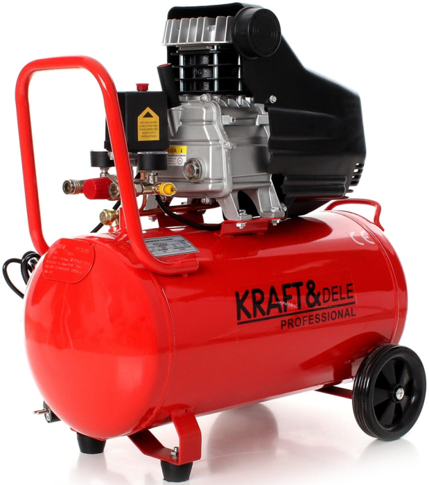 Compresor 50 l, 8 bar, 3,8 CP / 2,8 kW, 206 l/min, Kraft&Dele KD401 [21]