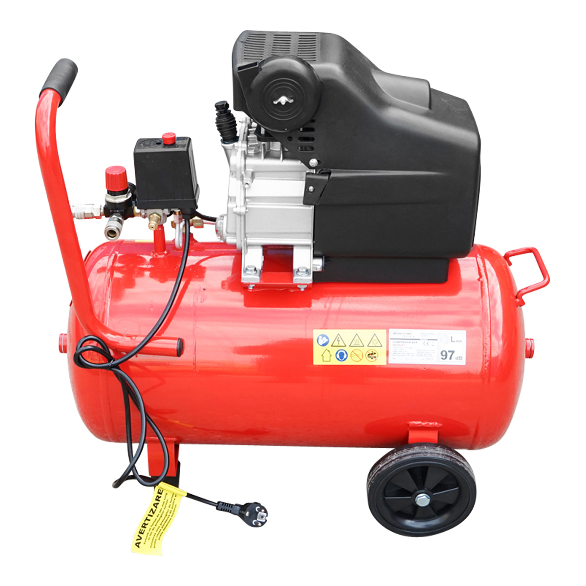 Compresor aer volum 50L putere 1.5kW/2CP presiune maxima 8 Bar, volum aer aspirat 184L Breckner Germany [7]