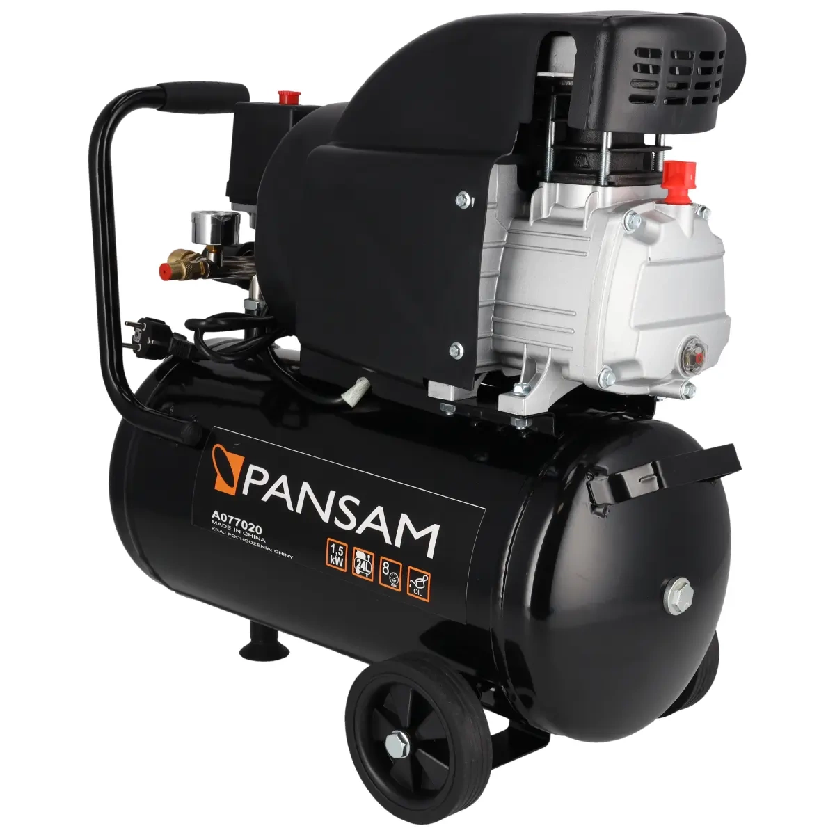 Compresor cu rezervor 24L Pansam , 1500 W 8 Bari [6]