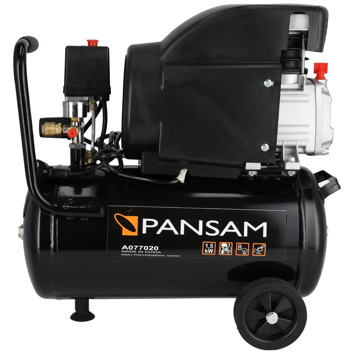 Compresor cu rezervor 24L Pansam , 1500 W 8 Bari [8]