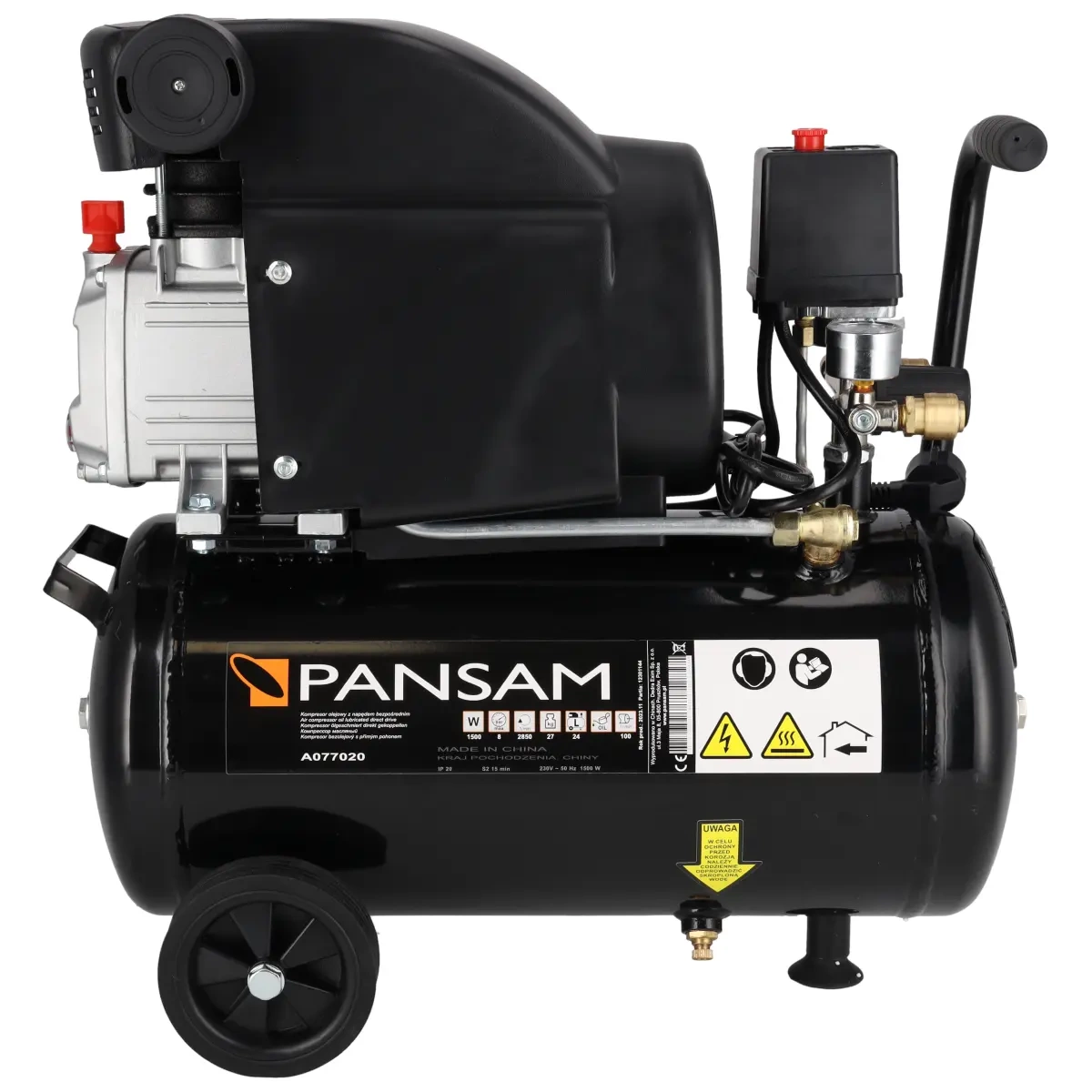Compresor cu rezervor 24L Pansam , 1500 W 8 Bari [9]