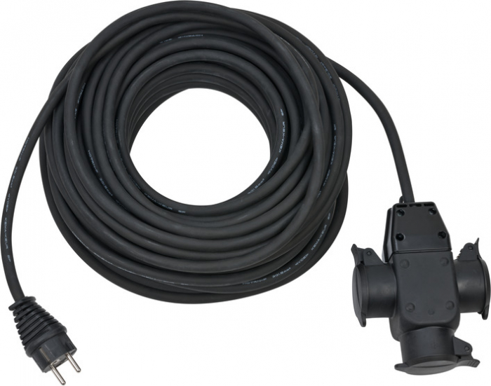Cordon Prelungitor Brennenstuhl exterior 3 prize, 25 m, IP44 [1]