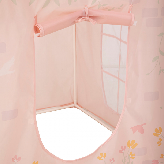 Cort copii Atmosphera tip castel, pop-up cu ferestre si usa, 130x78x78 cm, roz [5]