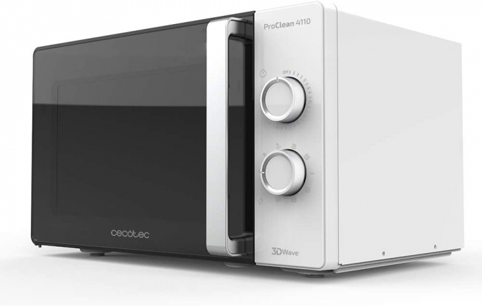 Cuptor cu microunde Cecotec ProClean 4110, 700 W, Mecanic, 23 l, 6 trepte, Tehnologie 3DWave, FullCrystal, Timer 30 minute [1]