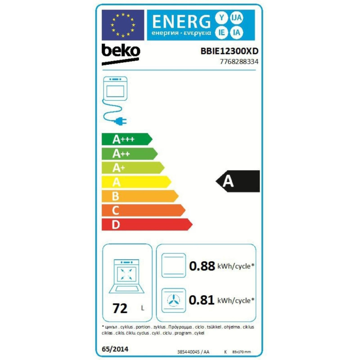 Cuptor incorporabil Beko BBIE12300XD, Electric, 72 l, Grill, Timer, Inox [6]