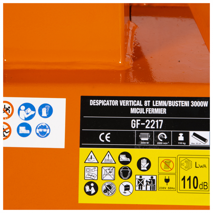 Despicator electric vertical lemn/busteni 3000W, 8 tone, Micul Fermier GF-2217 [5]