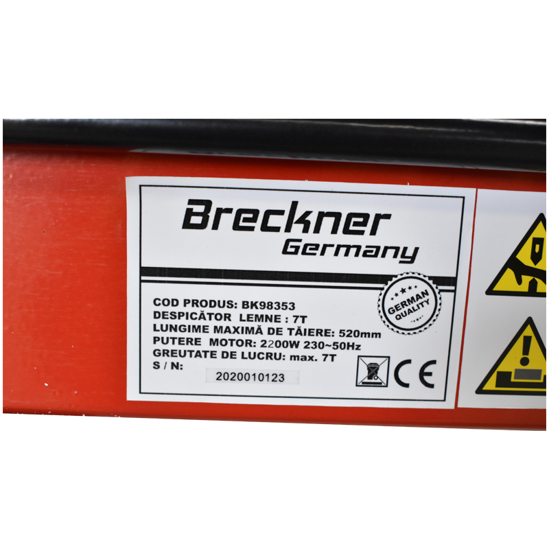 Despicator lemne orizontal 7T 230V 2kW cu suport inaltime si protectie Breckner Germany BK98353 [11]