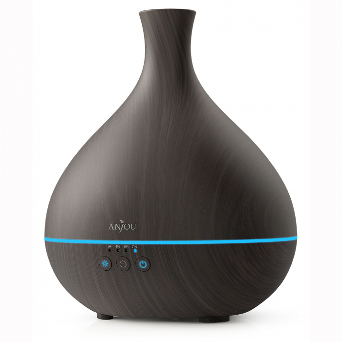 Difuzor aroma cu Ultrasunete Anjou AJ-AD012, 500ml, LED, oprire automata - Wenge [1]