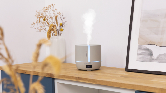 Difuzor aroma cu Ultrasunete Smart Cecotec PureAroma 550 Connected, control din Smartphone, 7 culori LED, boxa incorporata - Gri [4]