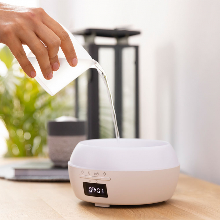 Difuzor aroma cu Ultrasunete Smart Cecotec PureAroma 550 Connected, control din Smartphone, 7 culori LED, boxa incorporata - Stejar [2]