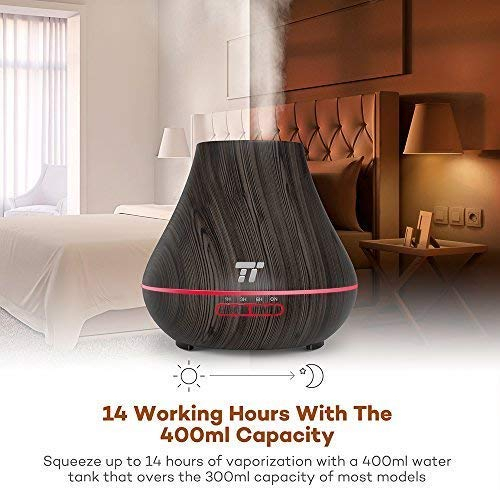 Difuzor Aroma terapie TaoTronics TT-AD004, 400ml, 13W, 14 ore - Negru [3]