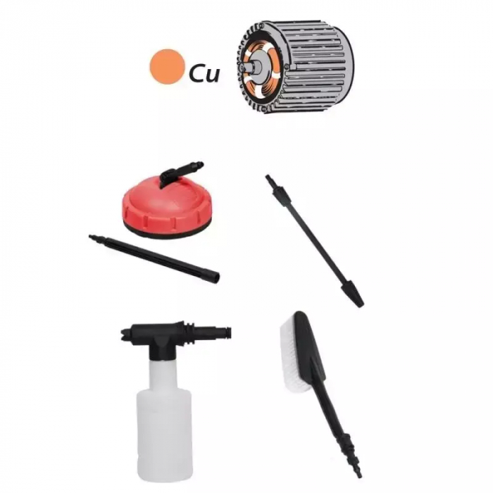 Dispozitiv de spalat cu apa cu inalta presiune 1900W, 130 bar, 420 l / h [2]